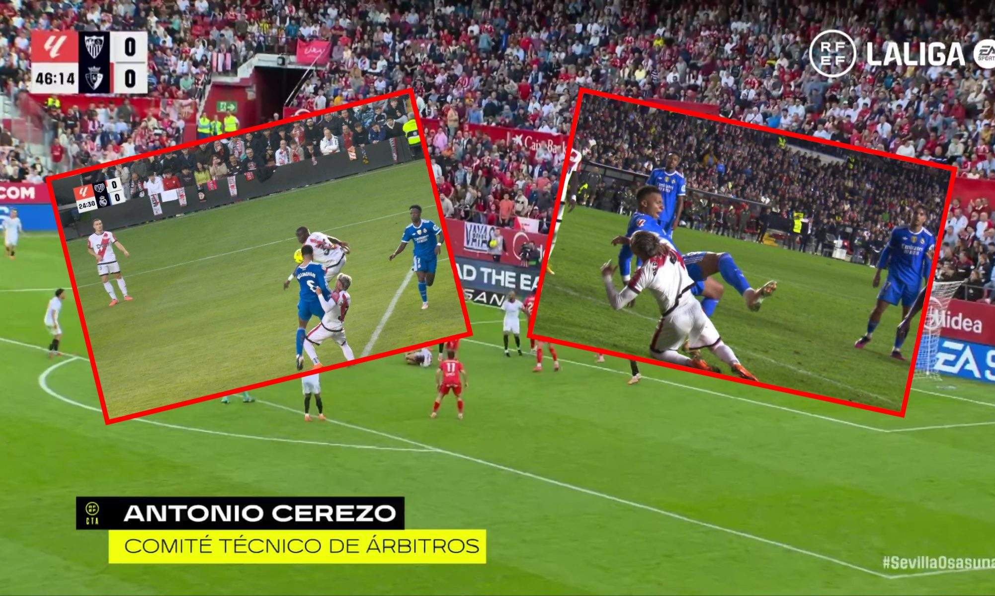 El Real Madrid enfadado con el vídeo del CTA y los penaltis de Vallecas