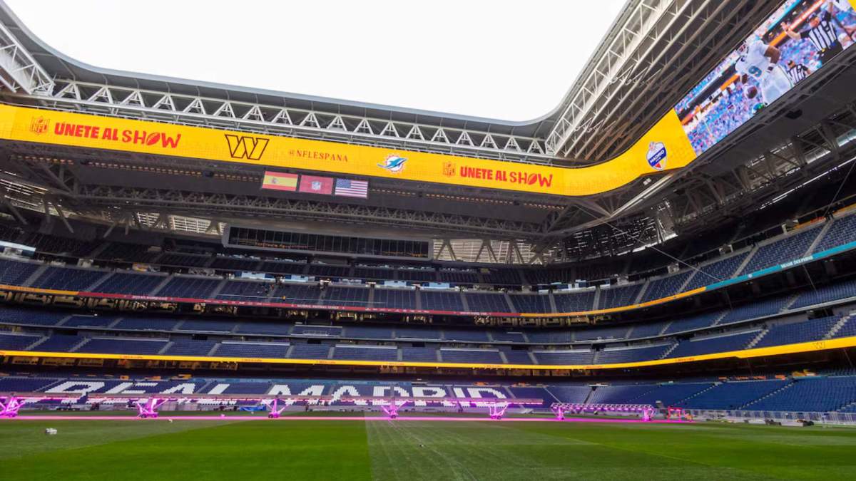 El estadio Santiago Bernabéu está sorprendiendo a los seguidores norteamericanos de la NFL.