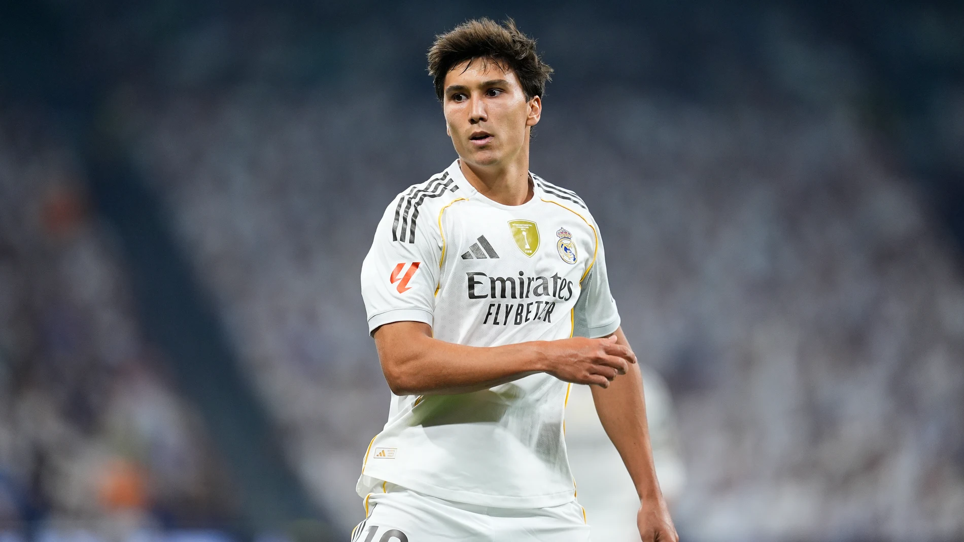 Gonzalo García durante un partido en el Bernabéu