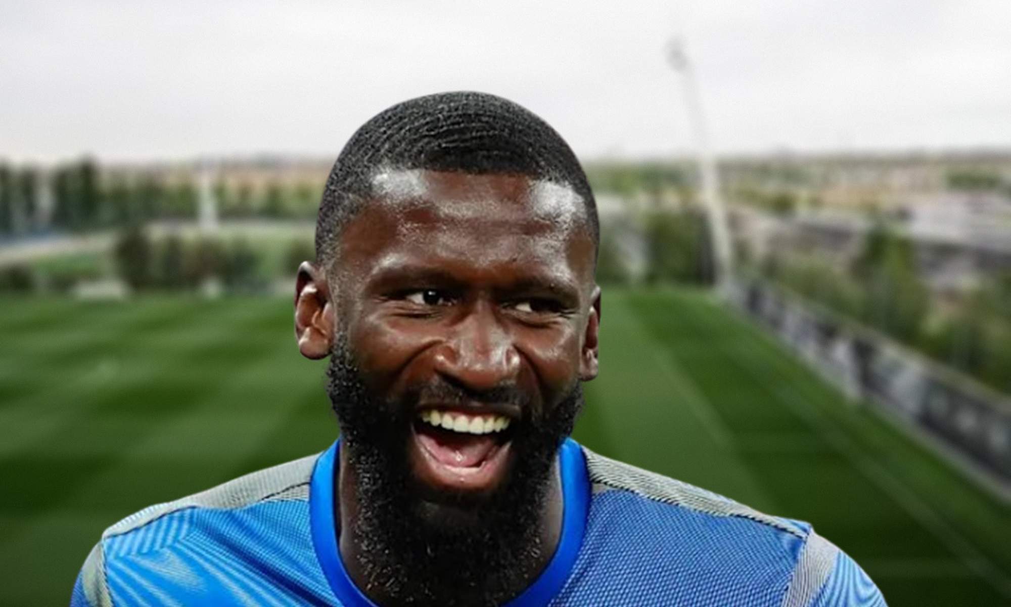Antonio Rüdiger y un campo de la Ciudad Real Madrid, Valdebebas. Antonio Rüdiger y un campo de la Ciudad Real Madrid, Valdebebas.