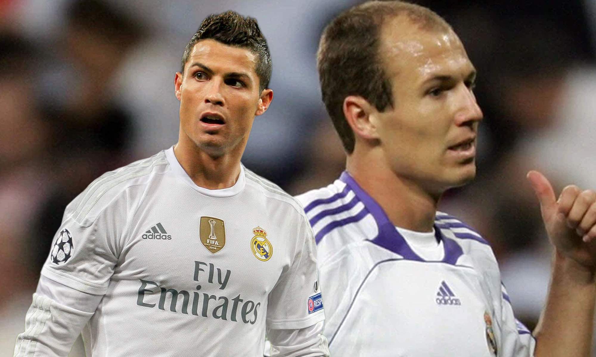 Robben con Cristiano Ronaldo