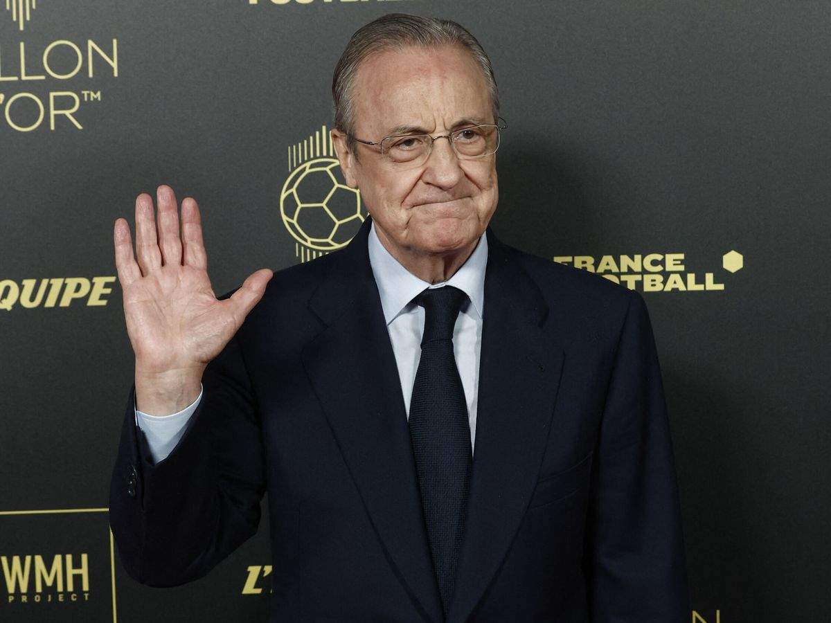 Florentino Pérez en una gala del Balón de Oro. Florentino Pérez en una gala del Balón de Oro.