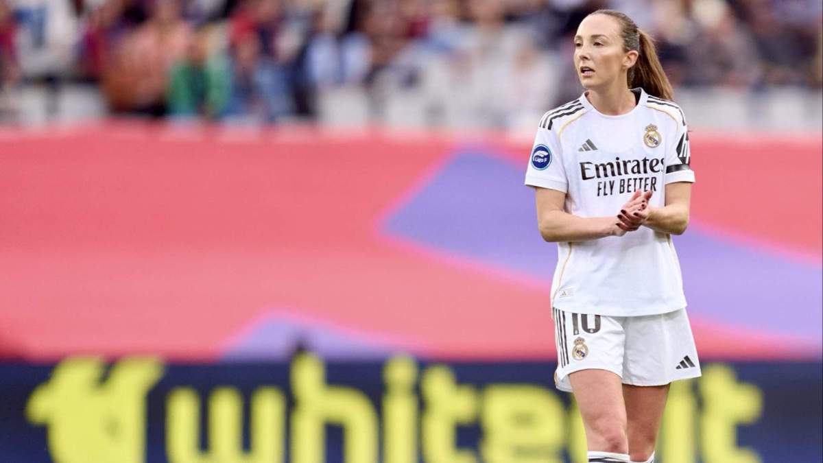 Caroline Weir aplaudiendo en el Barcelona Real Madrid de la Liga F Caroline Weir aplaudiendo en el Barcelona Real Madrid de la Liga F