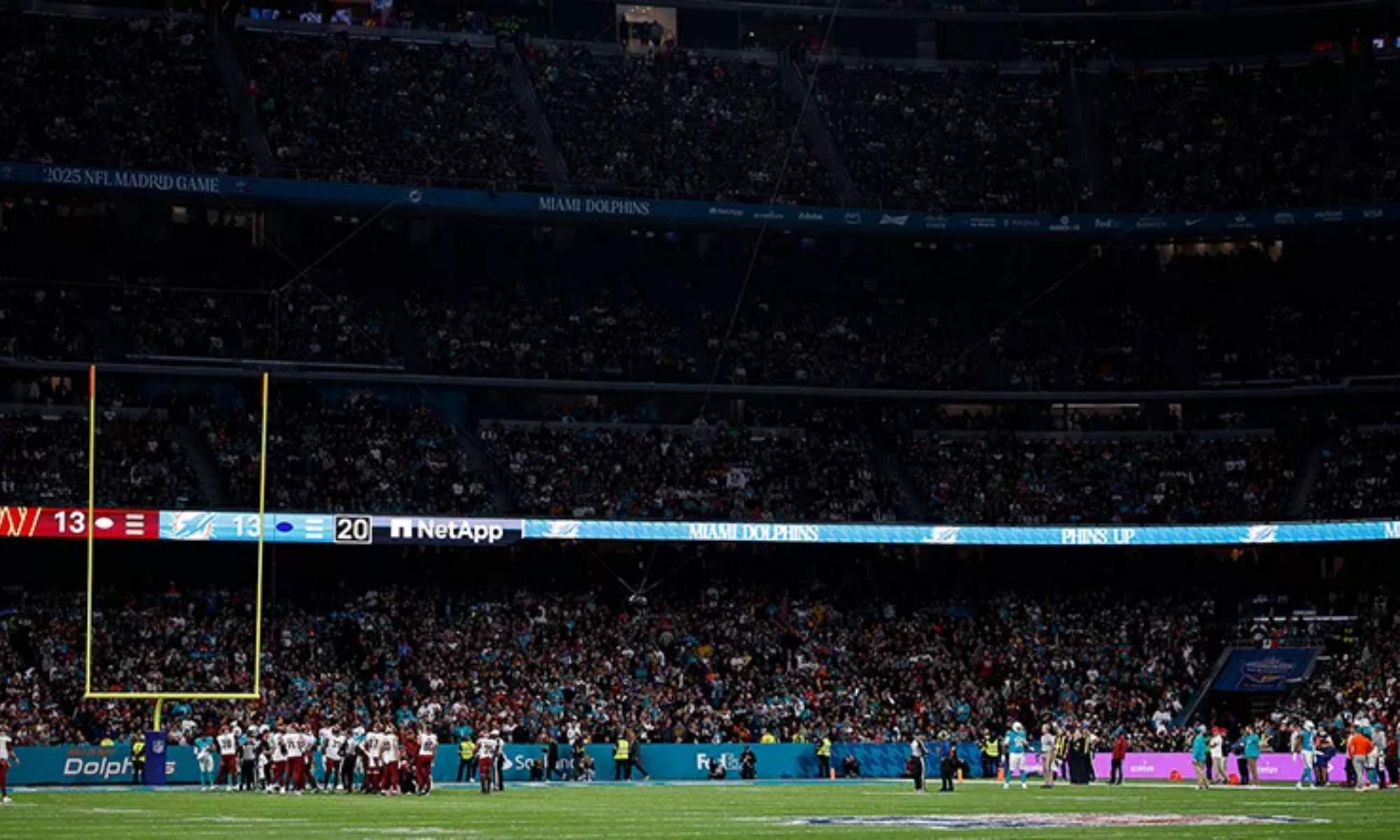 El nuevo Bernabéu ha escrito una página histórica, otra más, con el partido de la NFL entre los Miami Dolphins y los Washington Commanders.
