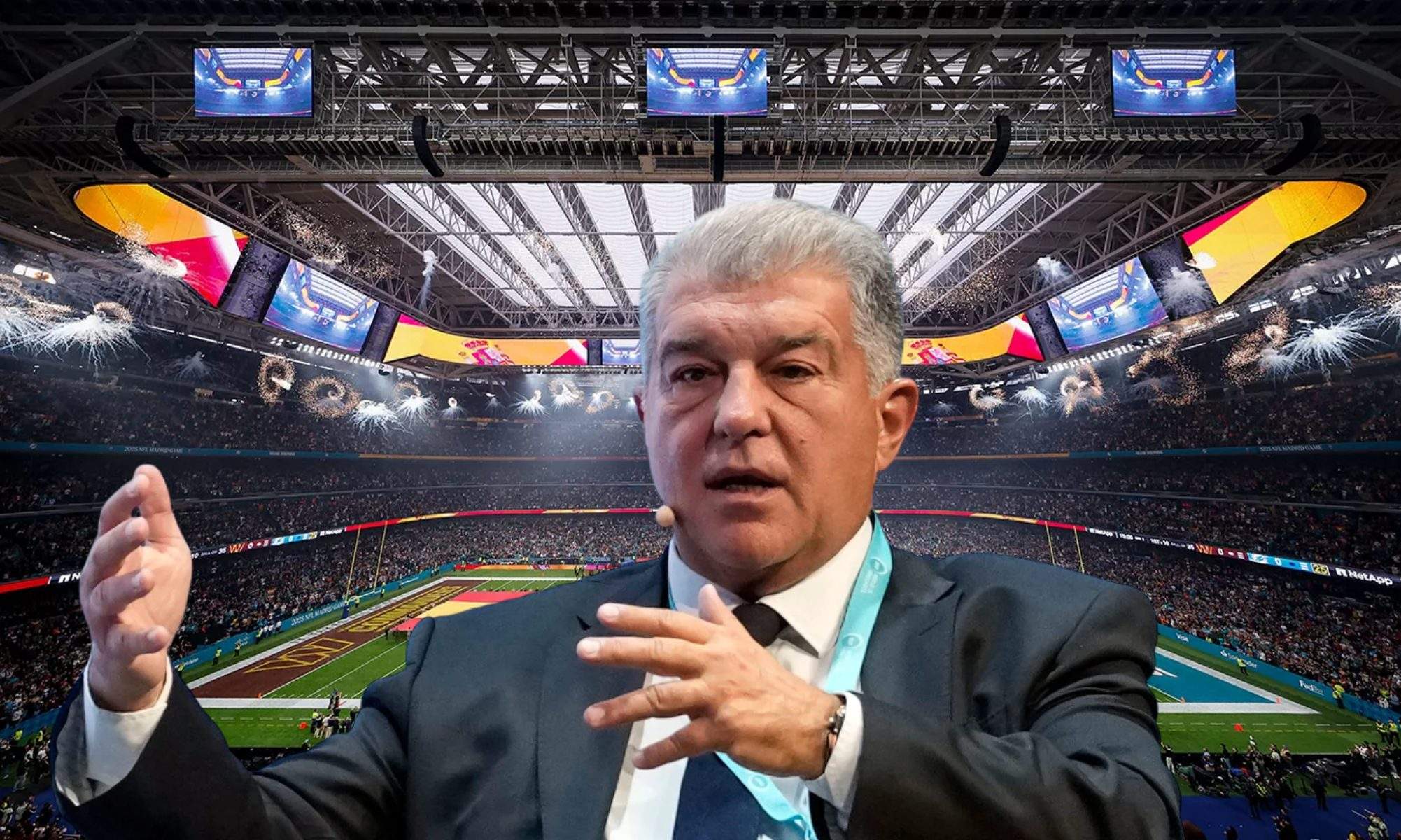 Laporta intenta imitar al Bernabéu con la NFL