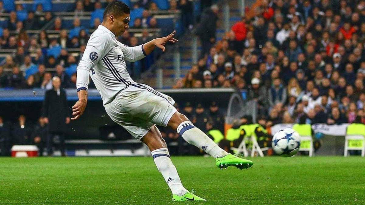 Casemiro, durante un partido en su etapa como futbolista del Real Madrid.