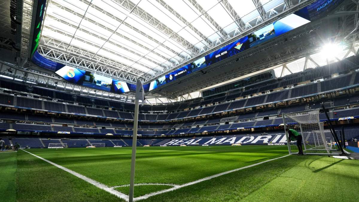 El Santiago Bernabéu en la previa de un partido. El Santiago Bernabéu en la previa de un partido.