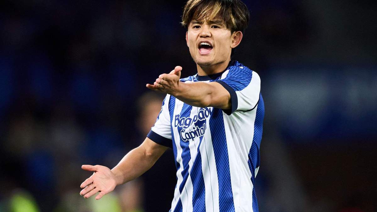 Take Kubo jugando un partido con la Real Sociedad. Take Kubo jugando un partido con la Real Sociedad.