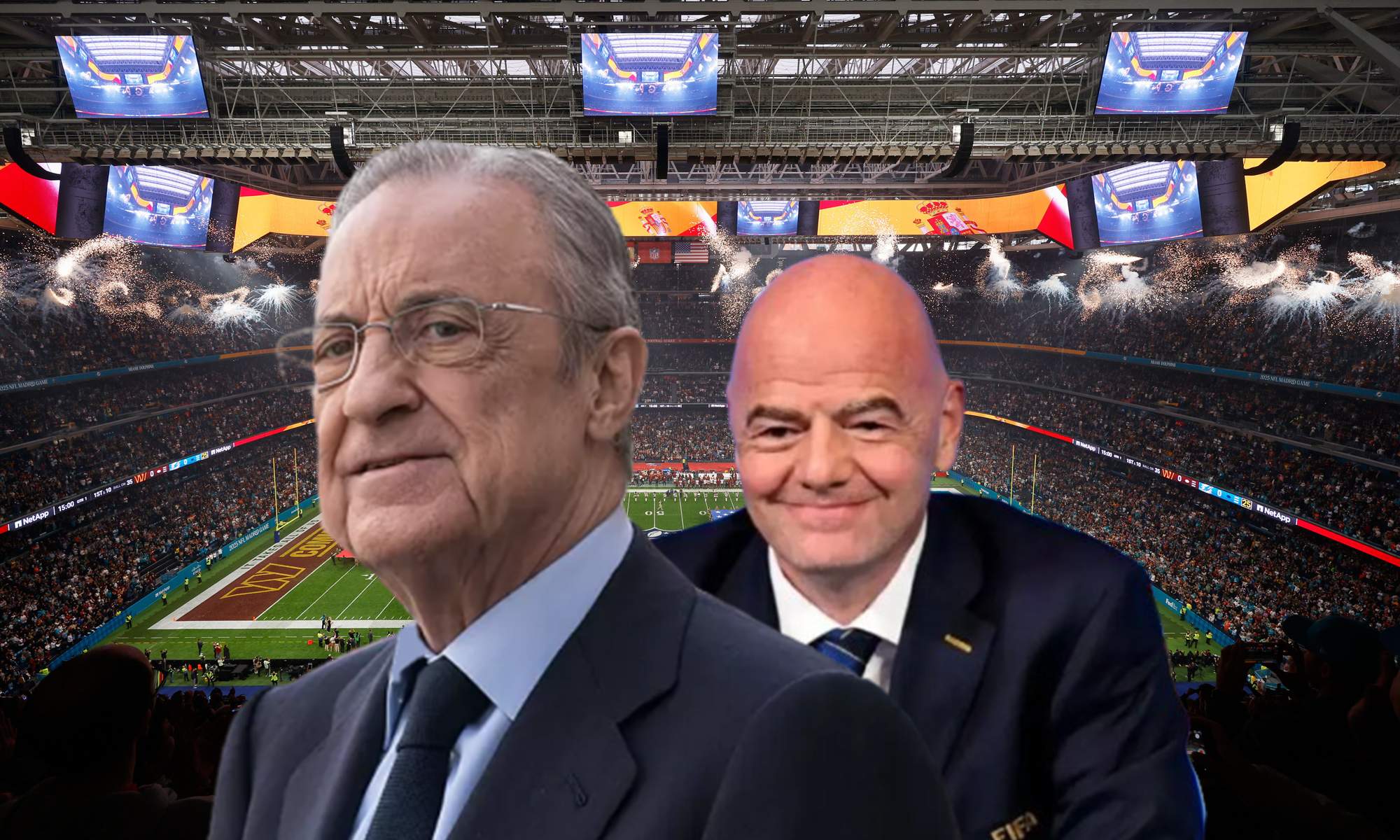 Florentino Pérez, Infantino y el Santiago Bernabéu.