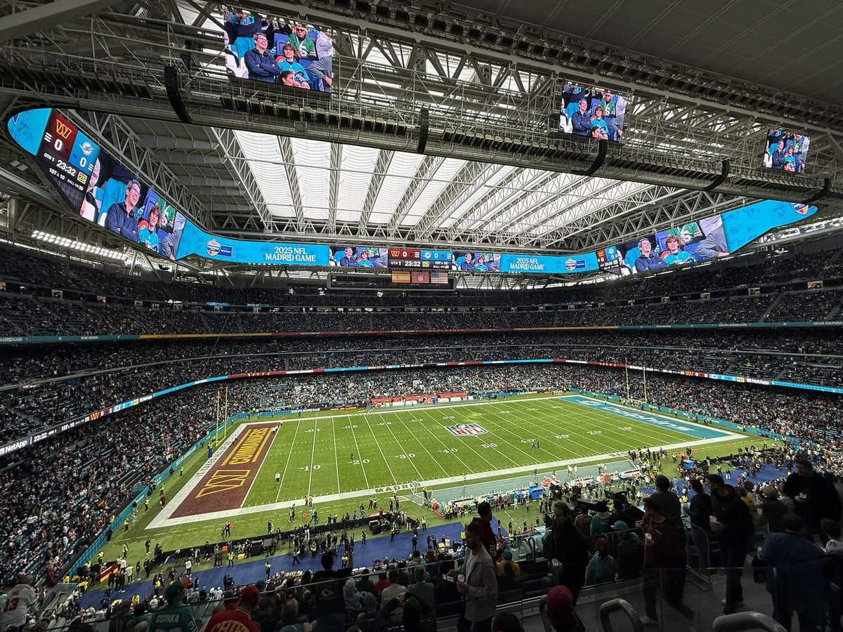 Santiago Bernabéu en un partido de NFL en el Santiago Bernabéu.