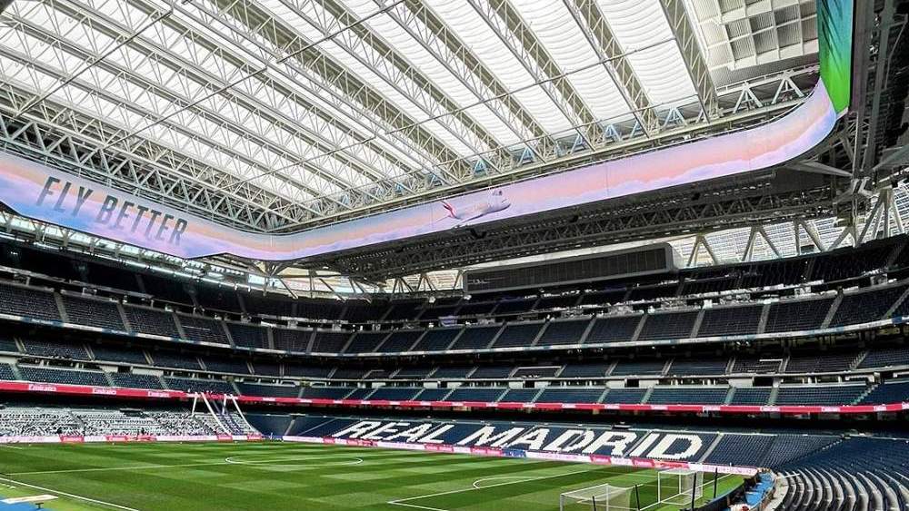 El Santiago Bernabéu antes de un partido del Real Madrid. El Santiago Bernabéu antes de un partido del Real Madrid.