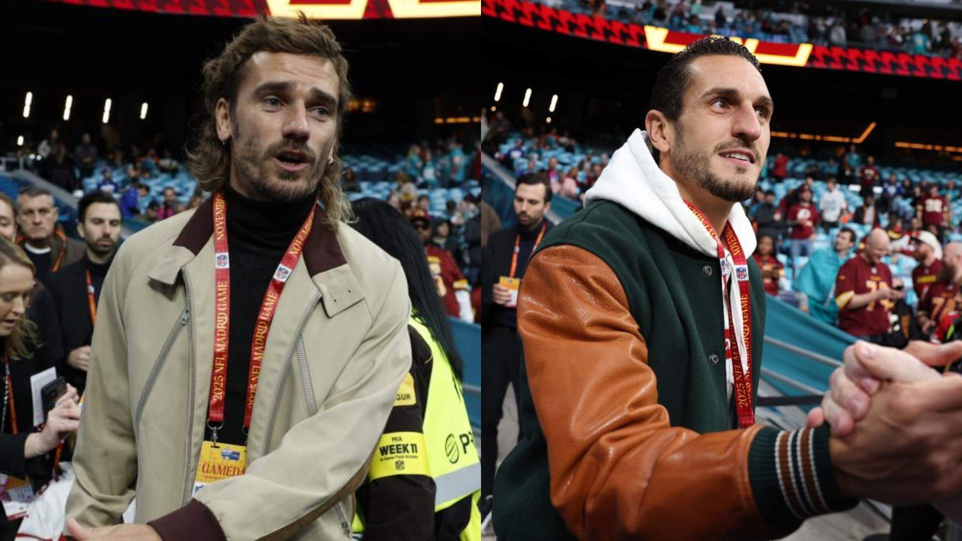 Griezmann y Koke se rinden al Bernabéu por la NFL y les llueven los palos del Atlético de Madrid