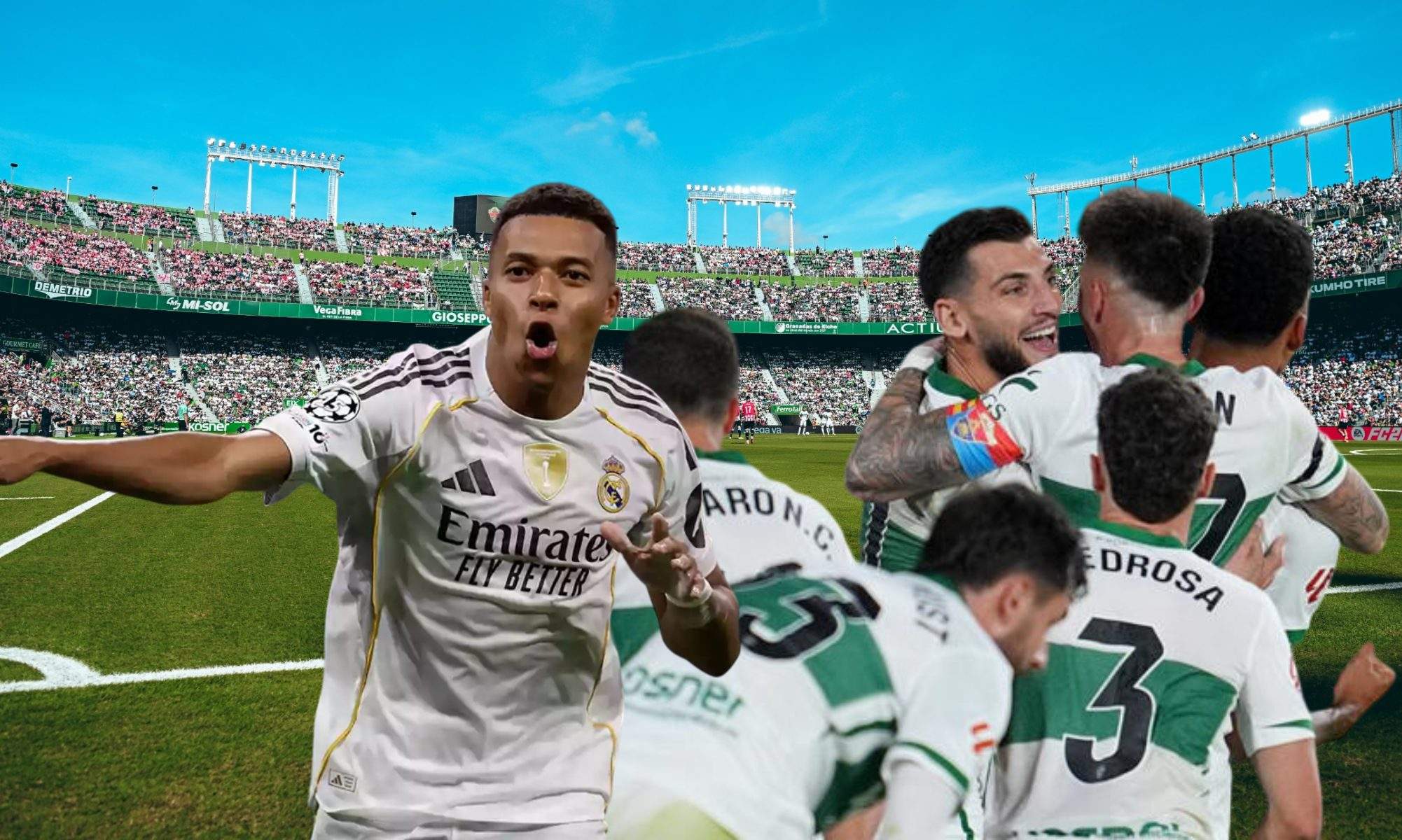 Mbappé mide al Zamaro en el Elche - Real Madrid