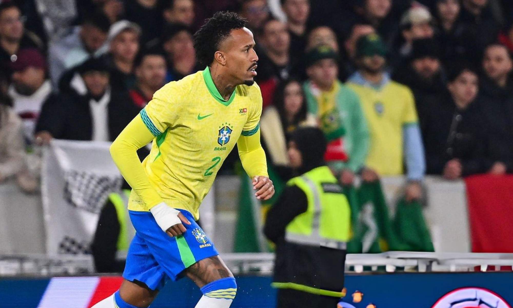 Éder Militao se ha lesionado en el partido de esta noche entre Brasil y Túnez.