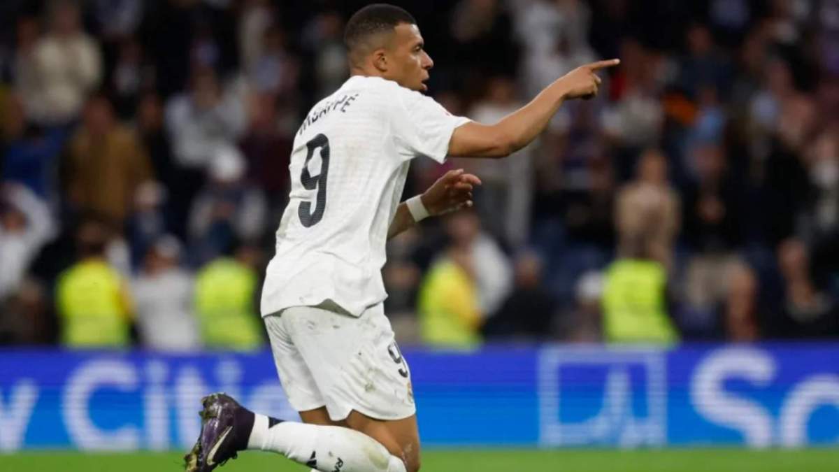 Mbappé celebrando su gol ante el Mallorca
