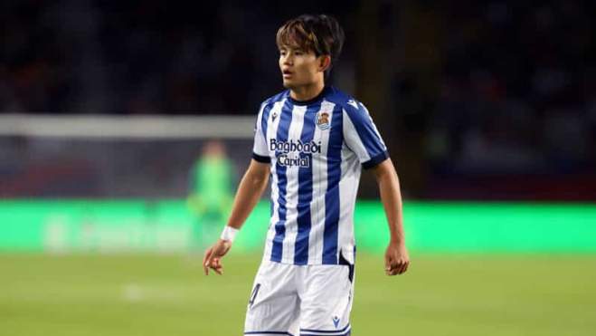 Take Kubo jugando un partido con la Real Sociedad. Take Kubo jugando un partido con la Real Sociedad.