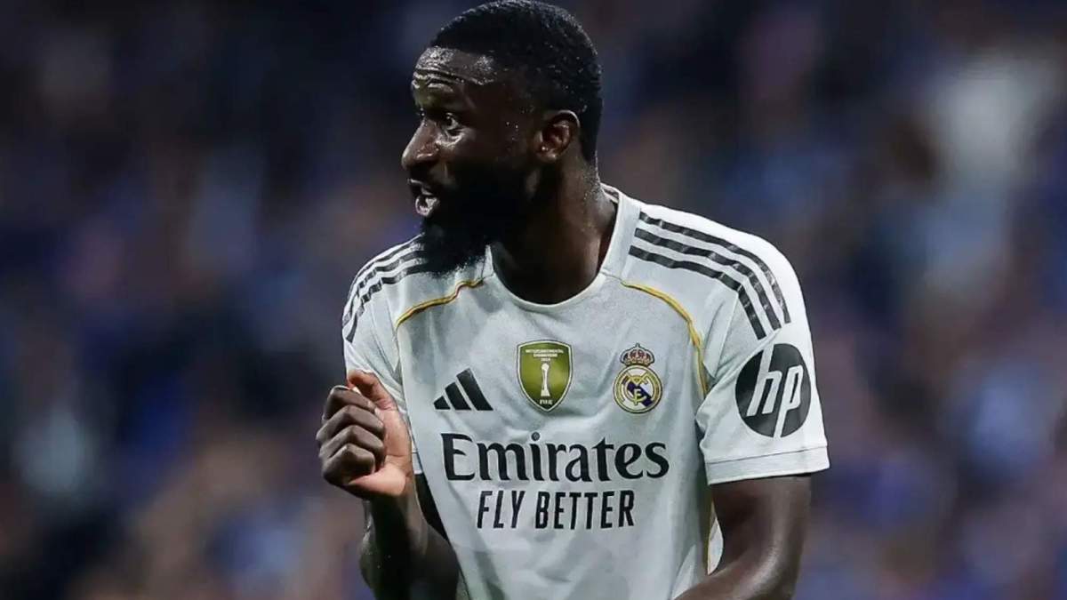 Antonio Rüdiger jugando un partido con el Real Madrid. Antonio Rüdiger jugando un partido con el Real Madrid.