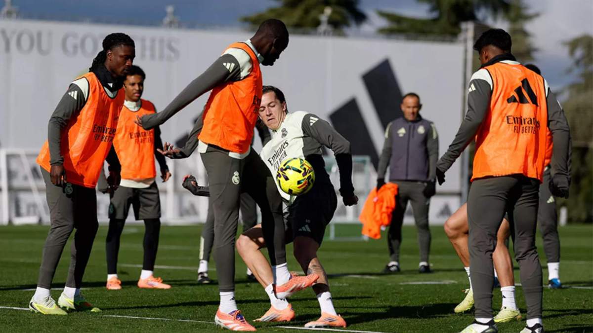 Entrenamiento del Real Madrid en Valdebebas.
