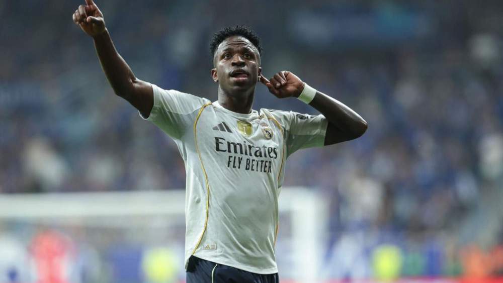 Vinicius Junior, durante un partido de Liga de esta temporada con el Real Madrid.