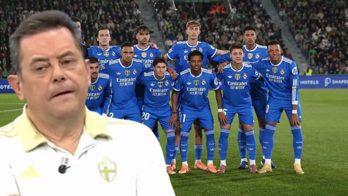 Tomás Roncero y jugadores del Real Madrid. Tomás Roncero y jugadores del Real Madrid.