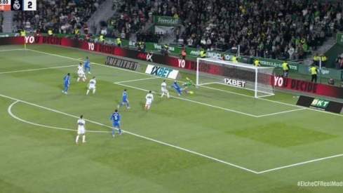 La jugada que casi acaba en el 2-3 de Gonzalo