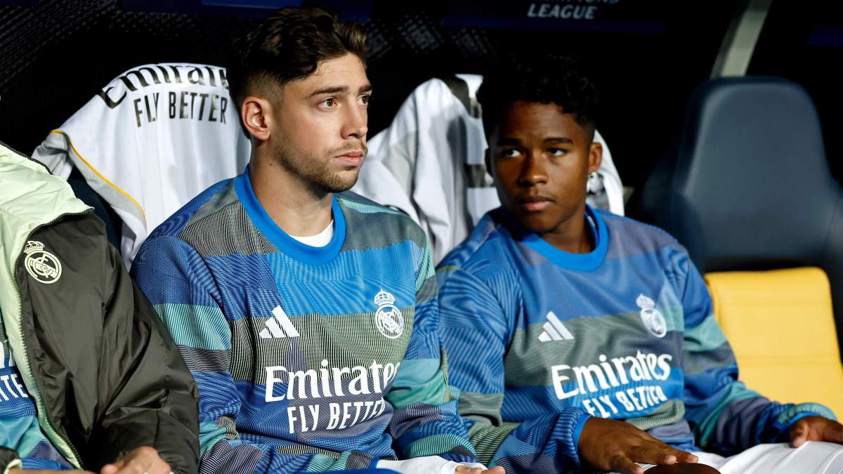 Endrick en el banquillo del Real Madrid