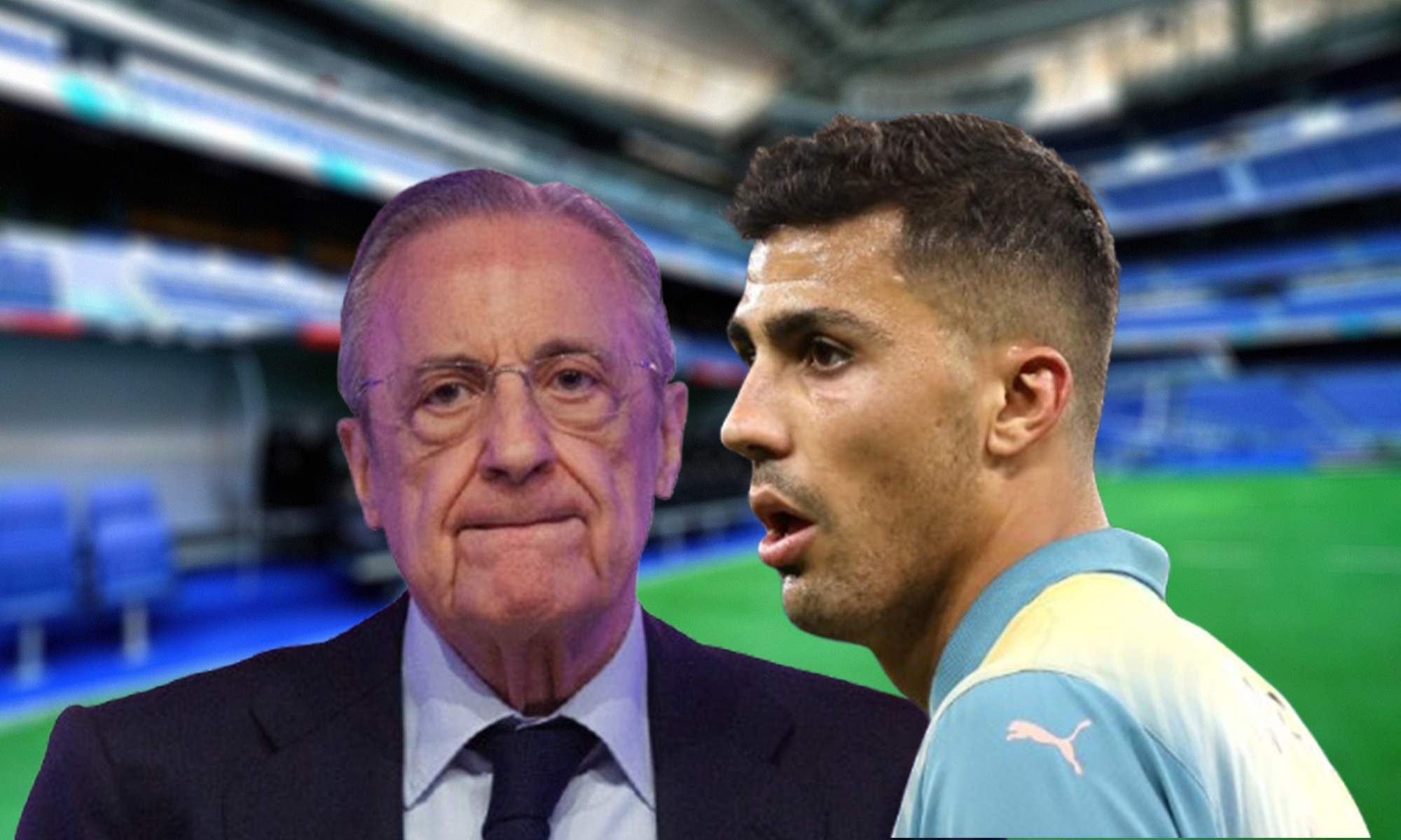 Rodri Hernández, Florentino Pérez y el Santiago Bernabéu.