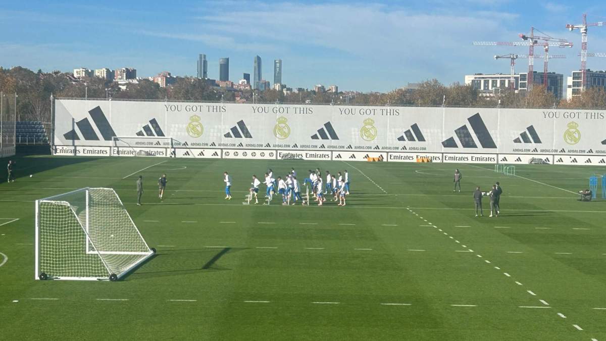 Entrenamiento previo del Real Madrid al partido contra el Olympiacos