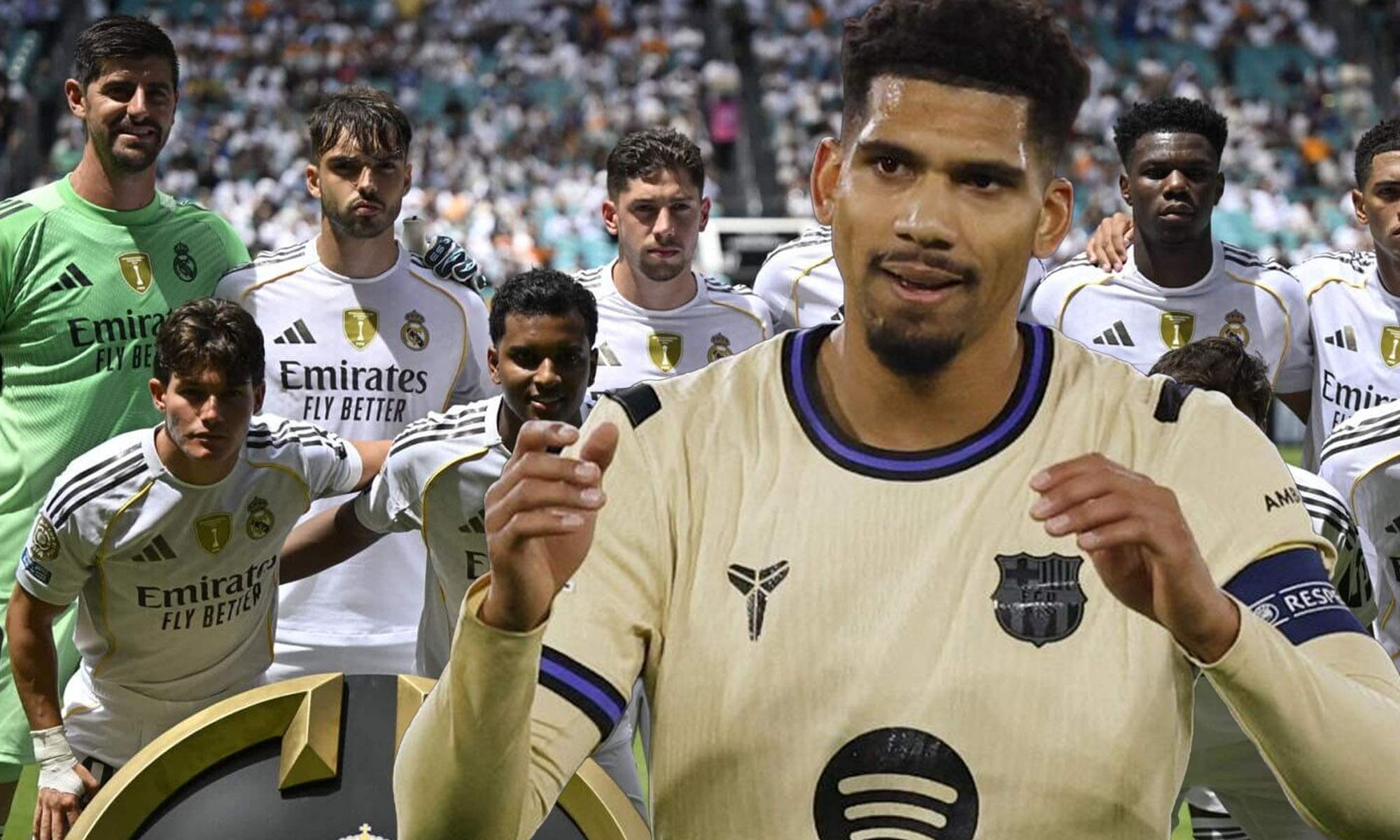 Araujo con jugadores Real Madrid