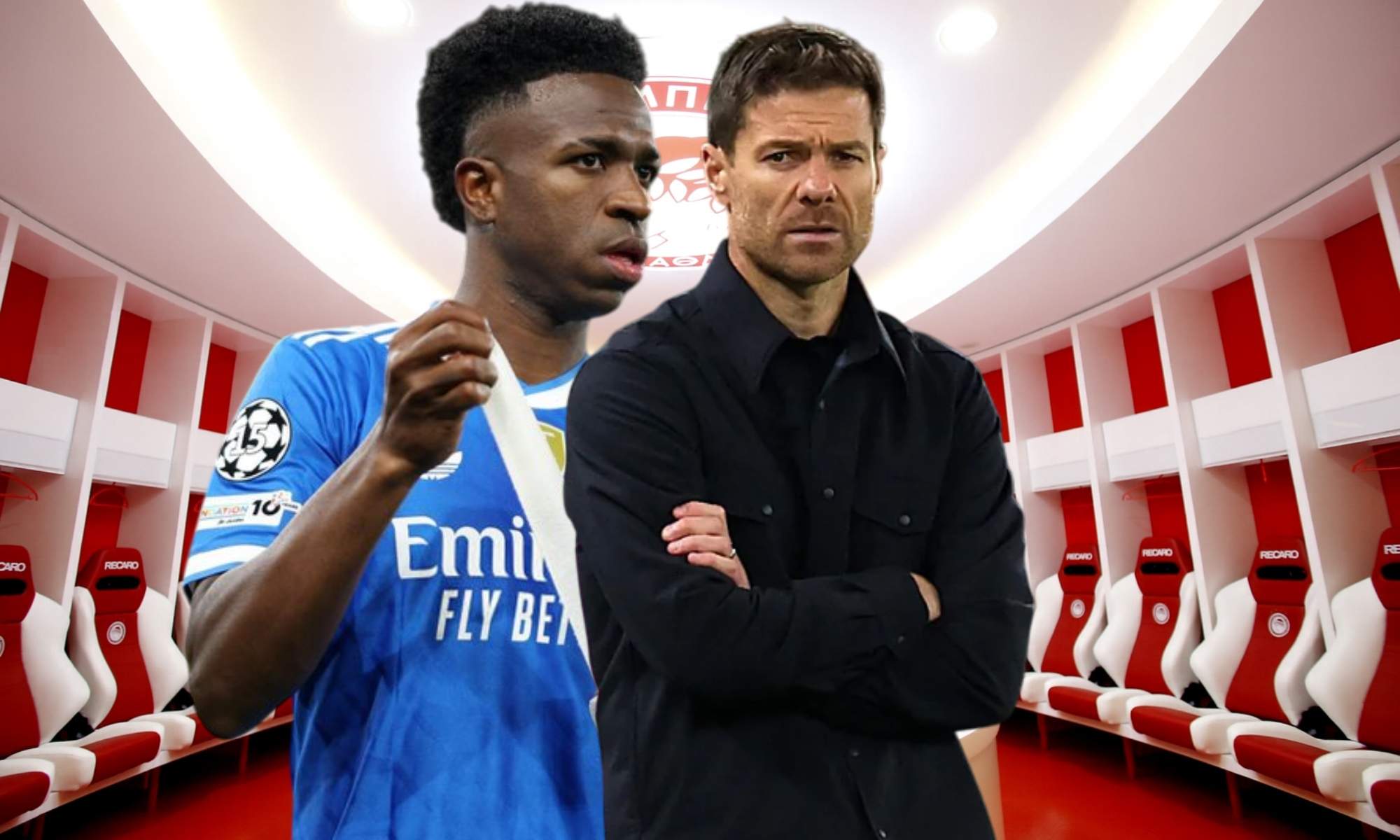 Xabi Alonso felicitó a Vinicius por su actuación contra el Olympiacos