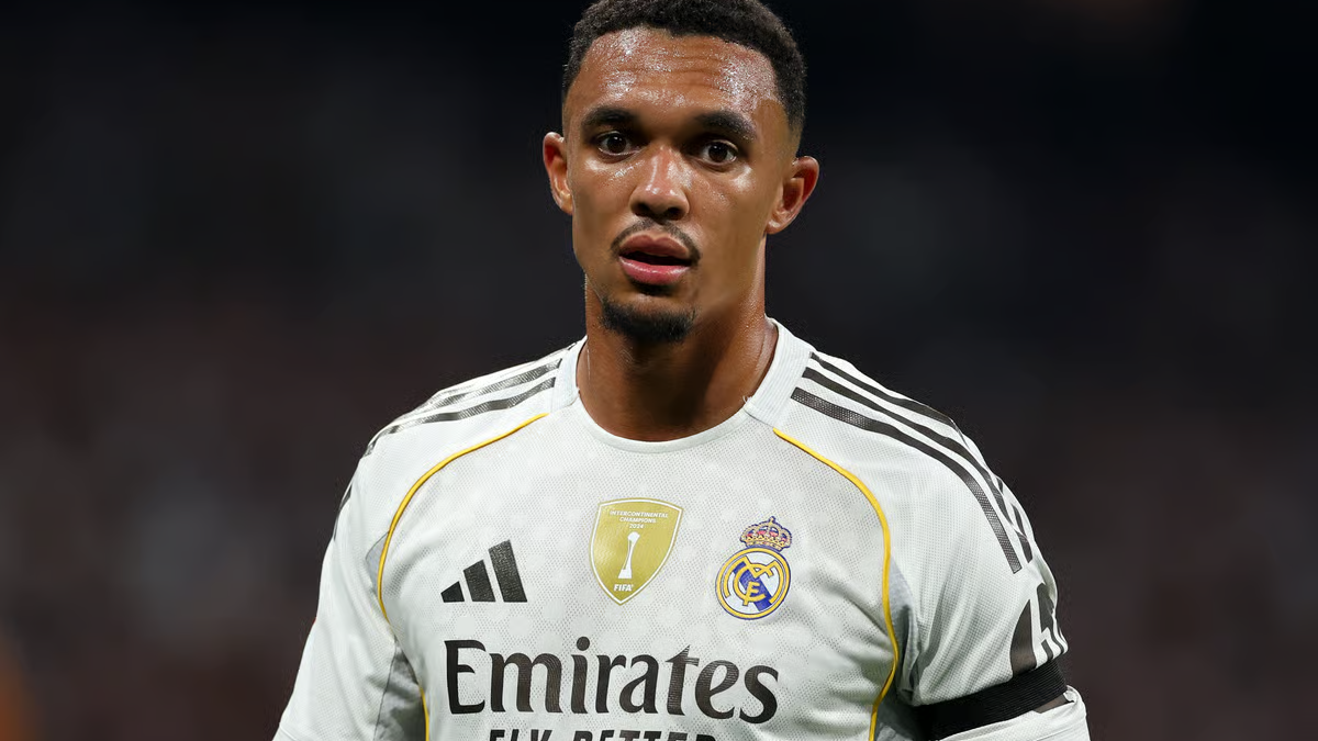 Trent Alexander-Arnold jugando un partido con el Real Madrid. Trent Alexander-Arnold jugando un partido con el Real Madrid.
