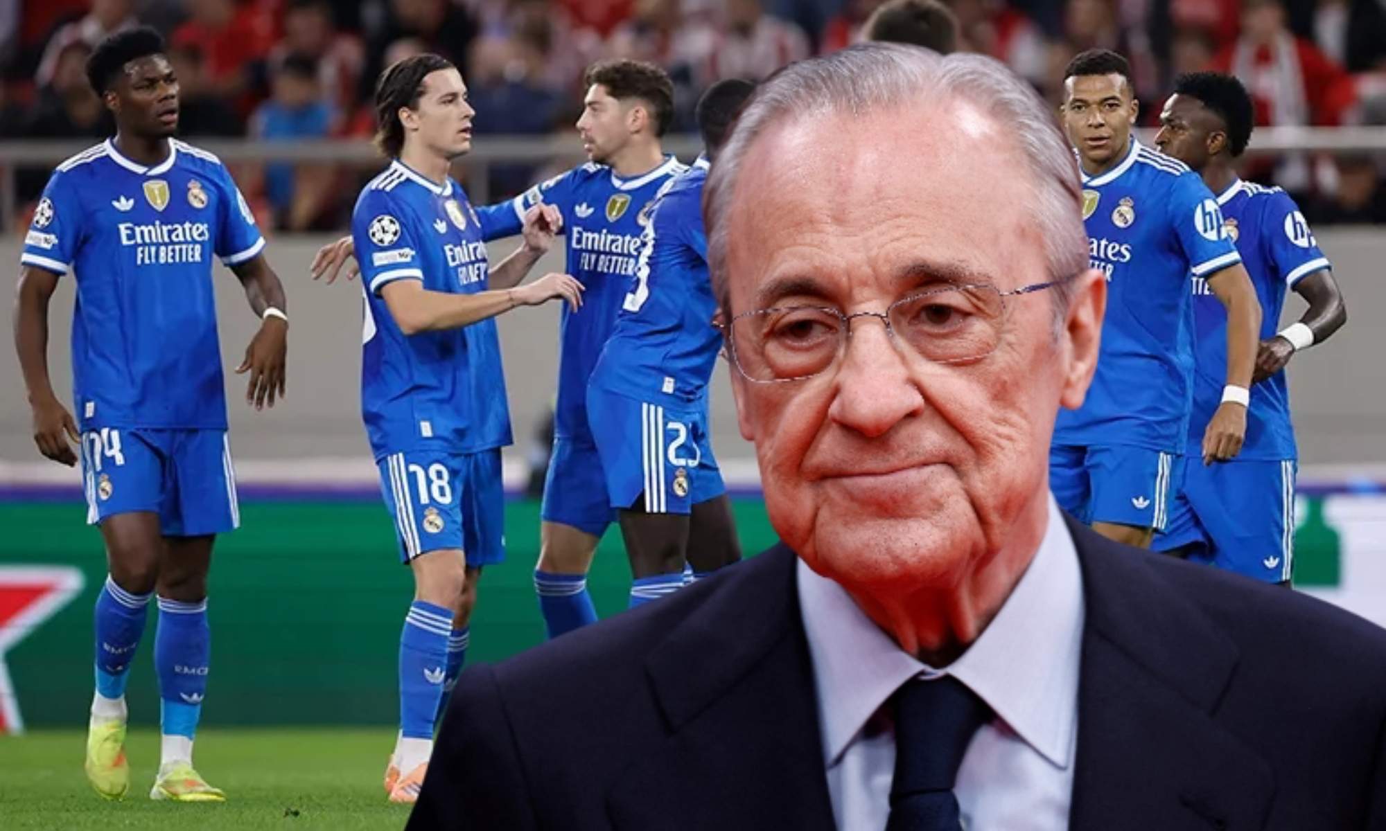 Florentino Pérez ha quedado muy contento con la actitud de los jugadores del Real Madrid tras vencer en Atenas al Olympiacos por primera vez en la historia.