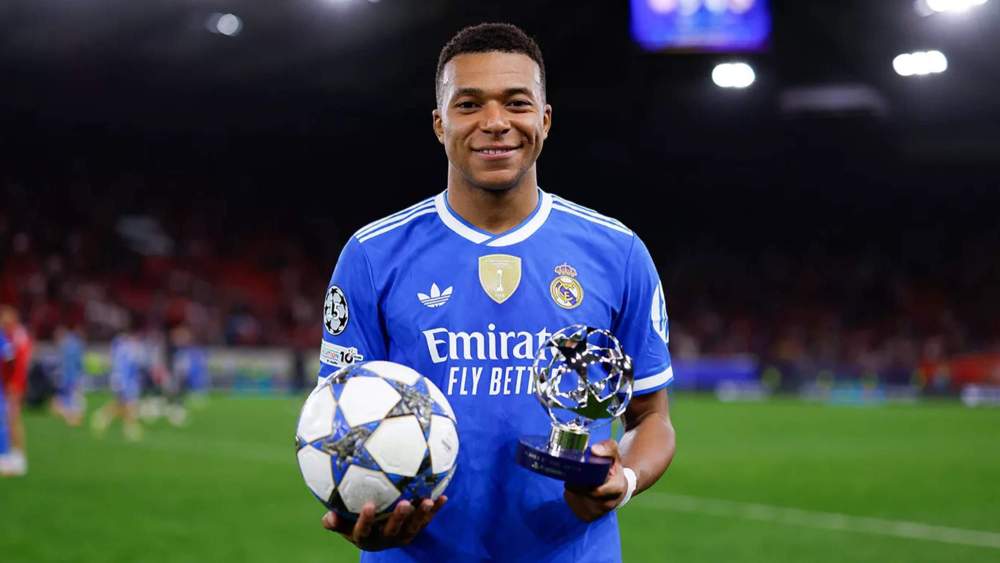 Kylian Mbappé fue elegido MVP del encuentro del Real Madrid ante el Olympiacos.