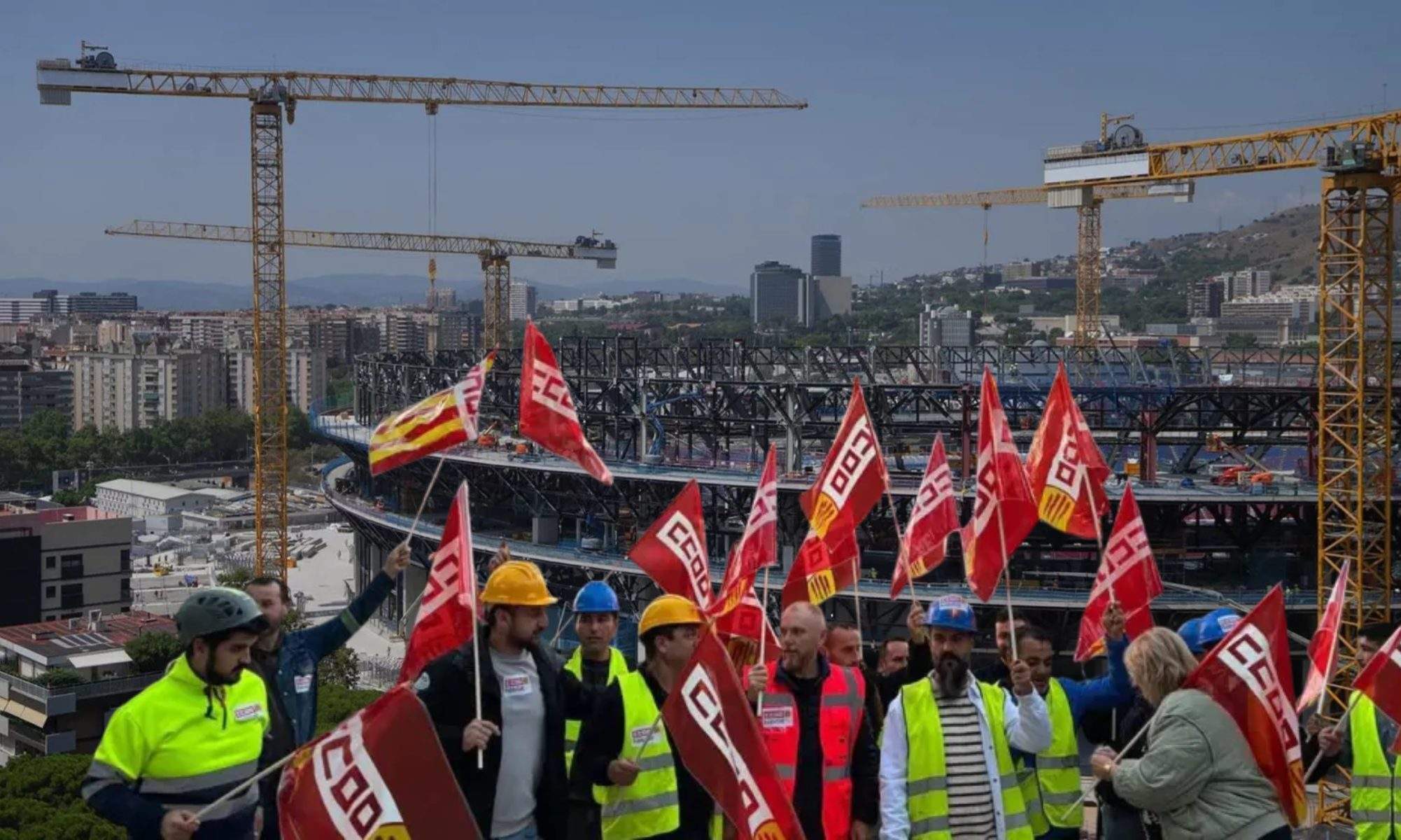 Trabajadores del Camp Nou denuncian las condiciones