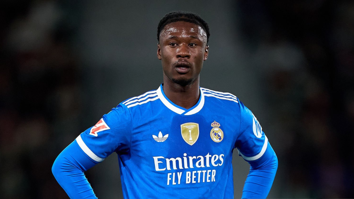 Eduardo Camavinga jugando un partido con el Real Madrid. Eduardo Camavinga jugando un partido con el Real Madrid.