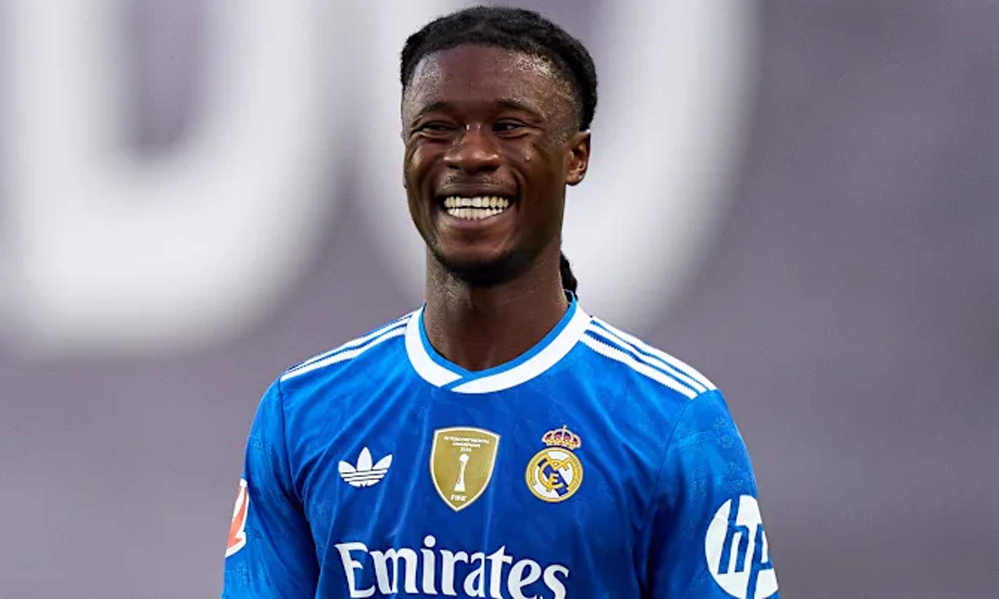 Eduardo Camavinga jugando un partido con el Real Madrid.