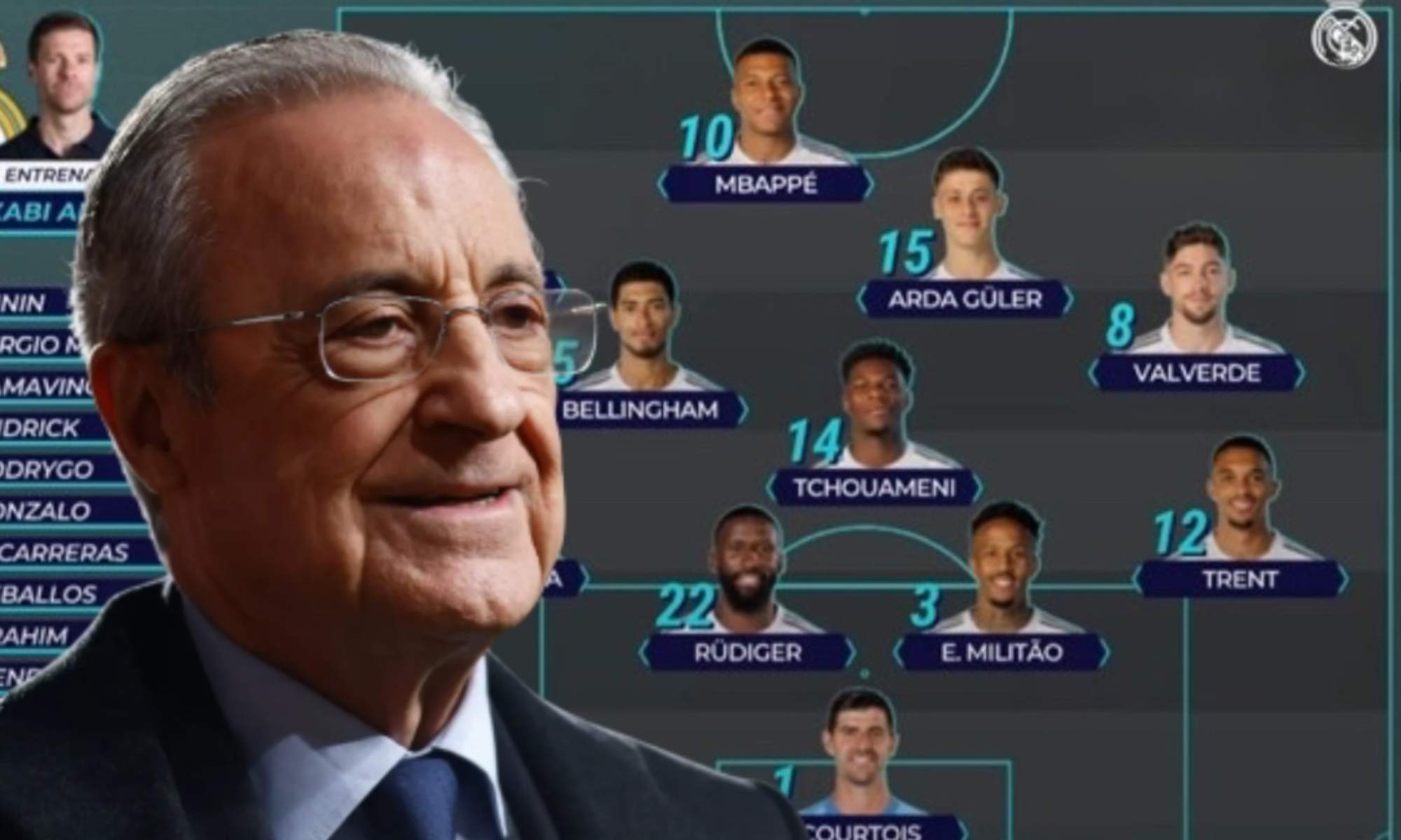 Florentino Pérez ha sido de los primeros en reaccionar tras conocerse la alineación del Real Madrid ante el Girona.