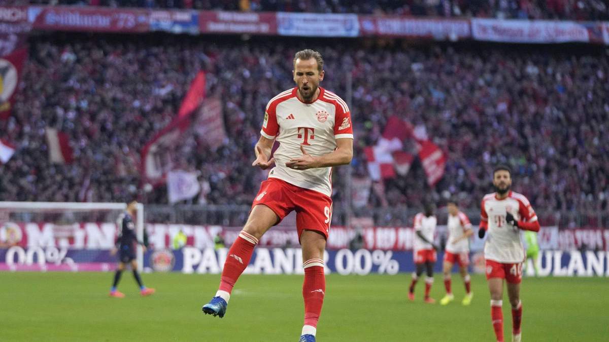 Harry Kane celebrando un gol con el Bayern Harry Kane celebrando un gol con el Bayern