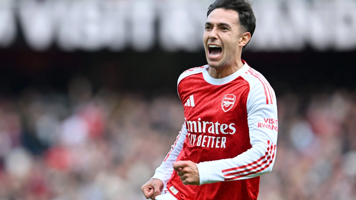 Zubimendi celebrando un gol con el Arsenal Zubimendi celebrando un gol con el Arsenal