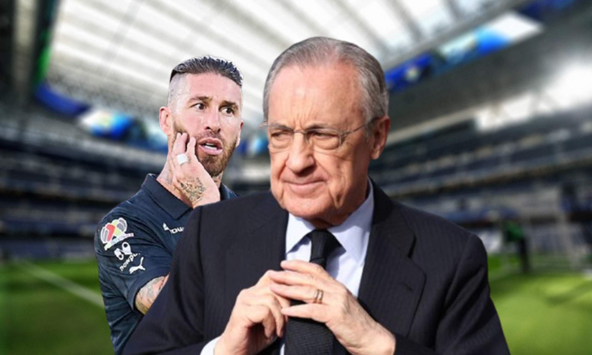 Florentino Pérez, Sergio Ramos y el Santiago Bernabéu.