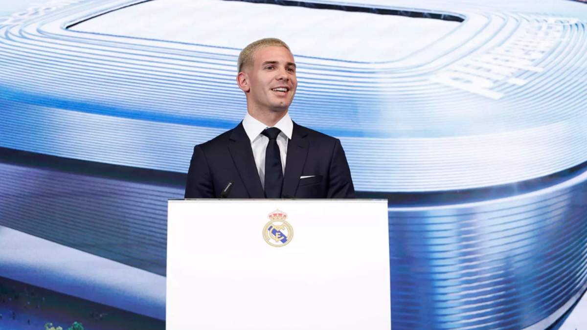 Franco Mastantuono dando sus primeras palabras como madridista