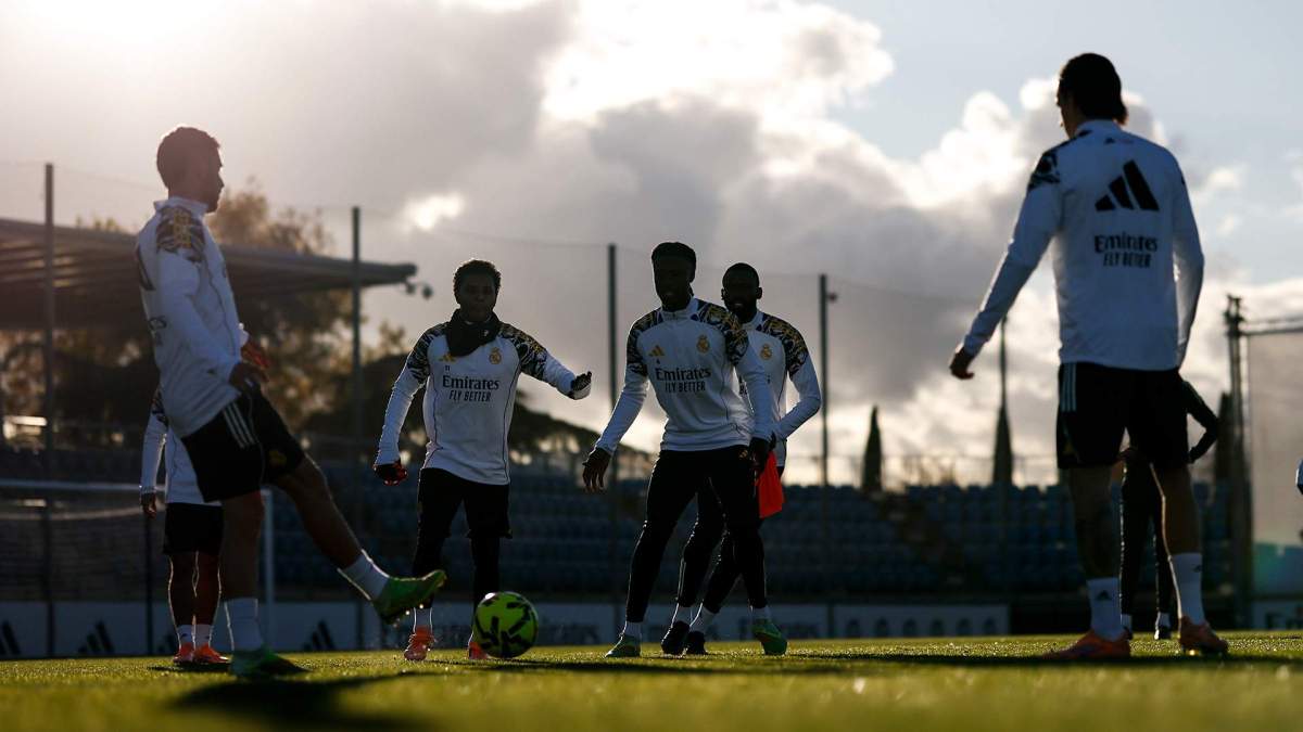 Entrenamiento del Real Madrid en Valdebebas. 