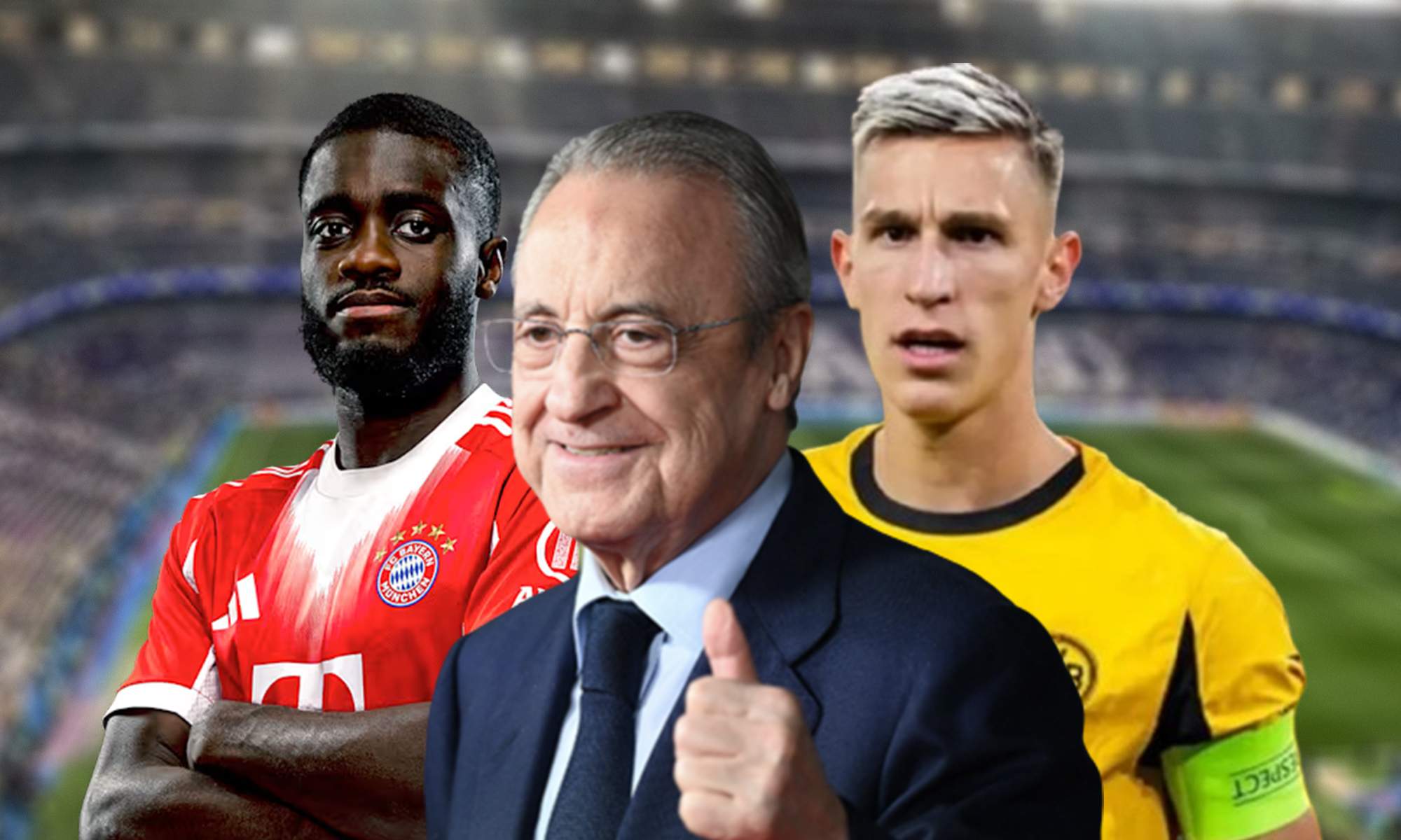 Florentino Pérez, Schlotterbeck, Upamecano y el Santiago Bernabéu.