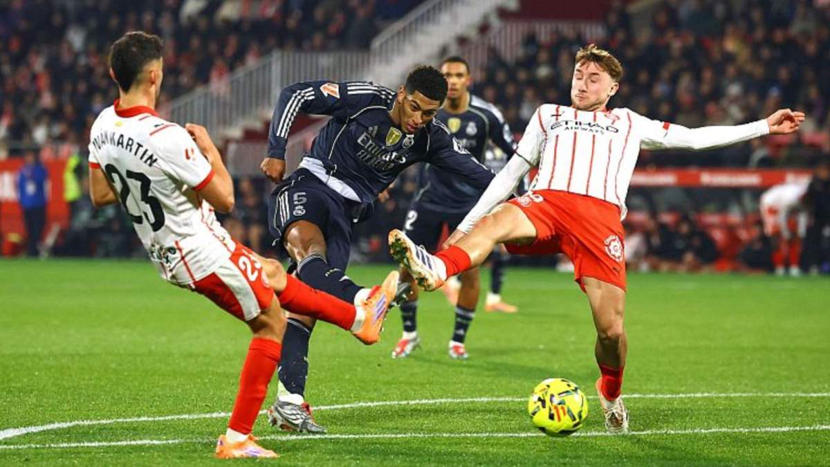Jude Bellingham, chutando a portería en el partido del domingo pasado contra el Girona. Jude Bellingham, chutando a portería en el partido del domingo pasado contra el Girona.
