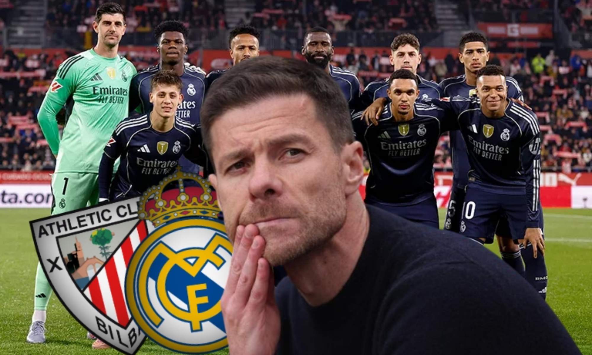 Xabi Alonso realiza un cambio en defensa para medirse al Athletic Club en San Mamés en una jornada adelantada de Liga.