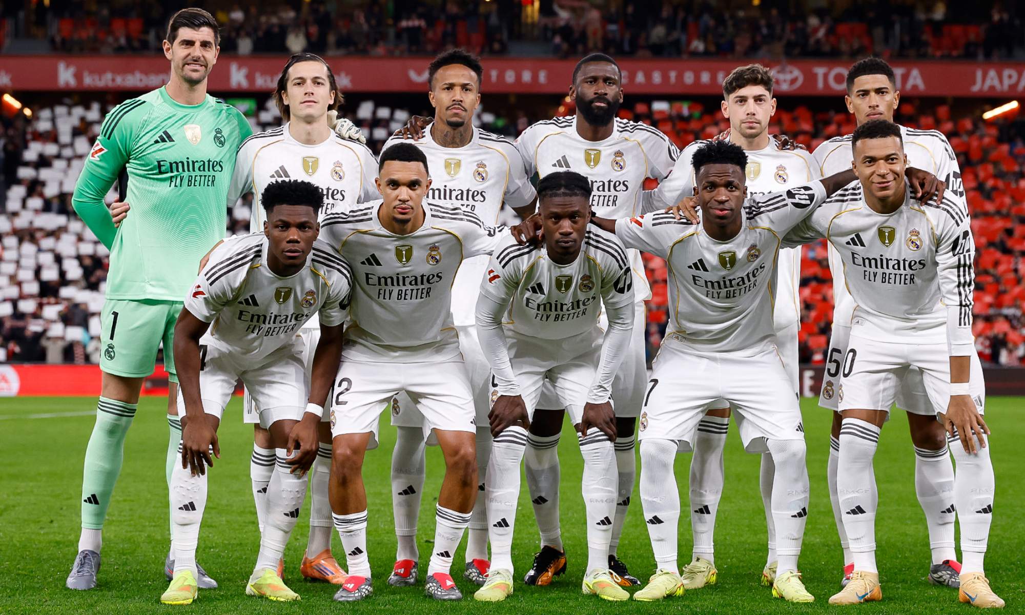 Once inicial del Real Madrid ante el Athletic Club.