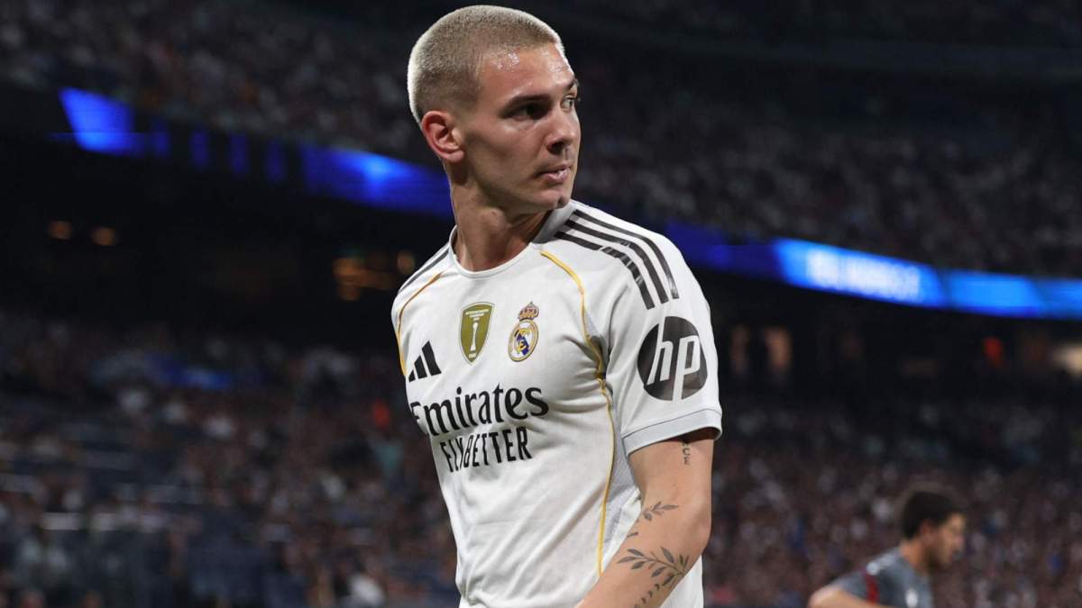 Franco Mastantuono, en un partido del Real Madrid durante esta temporada. Franco Mastantuono, en un partido del Real Madrid durante esta temporada.