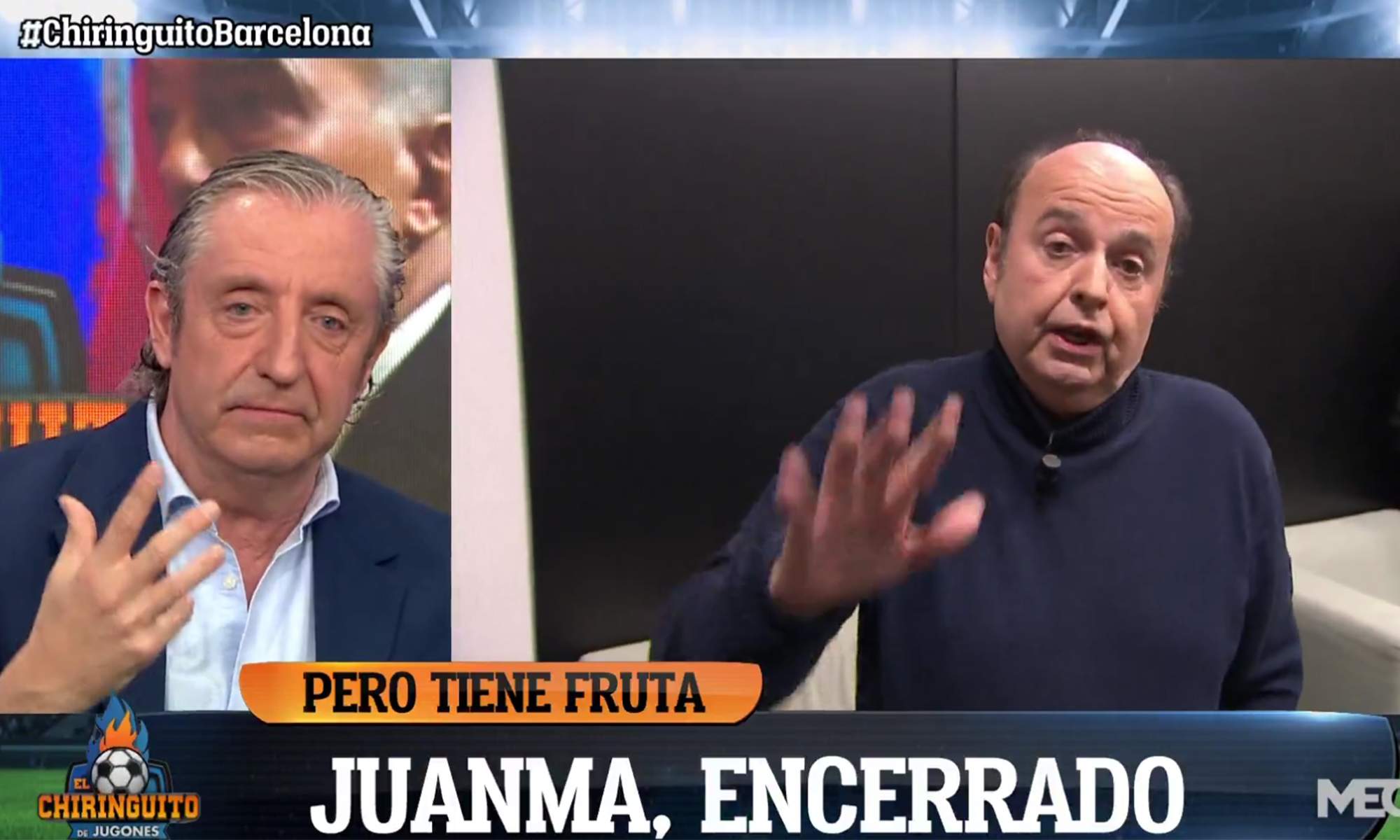 Juanma Rodríguez dando su opinión en El Chiringuito.