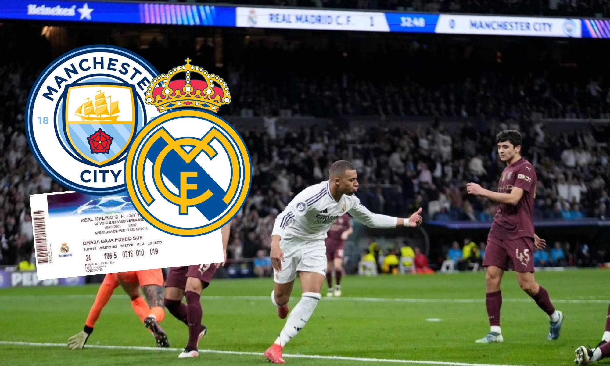 Real Madrid - Manchester City, precio de las entradas del partido de Champions en el Bernabéu