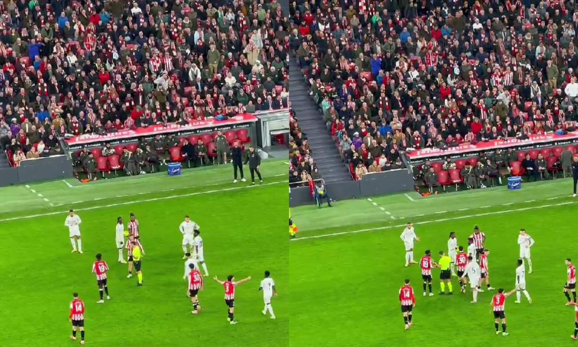 El gesto de Vinicius no se vio en TV